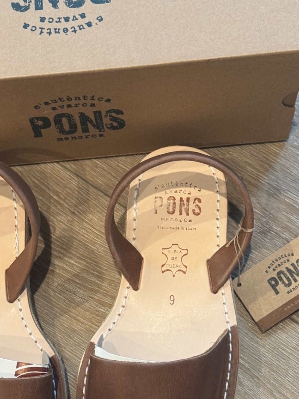 NIB Pons Shoes - Classic Espadrille Brown Size 9 - Picture 6 of 7